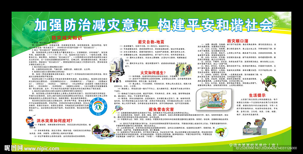 2020防灾减灾日展板