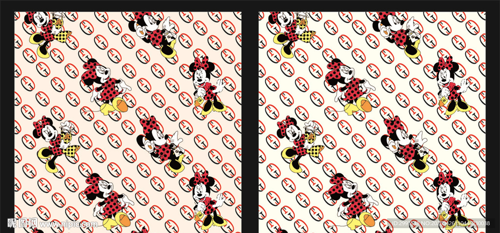 古驰米奇大牌数码印花图片