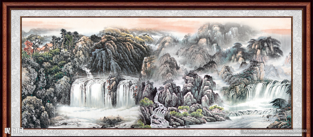 中堂画山水