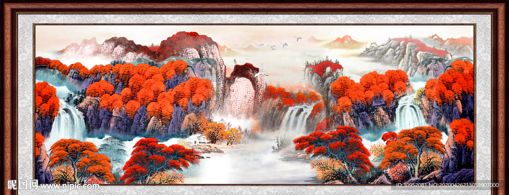 中堂画山水