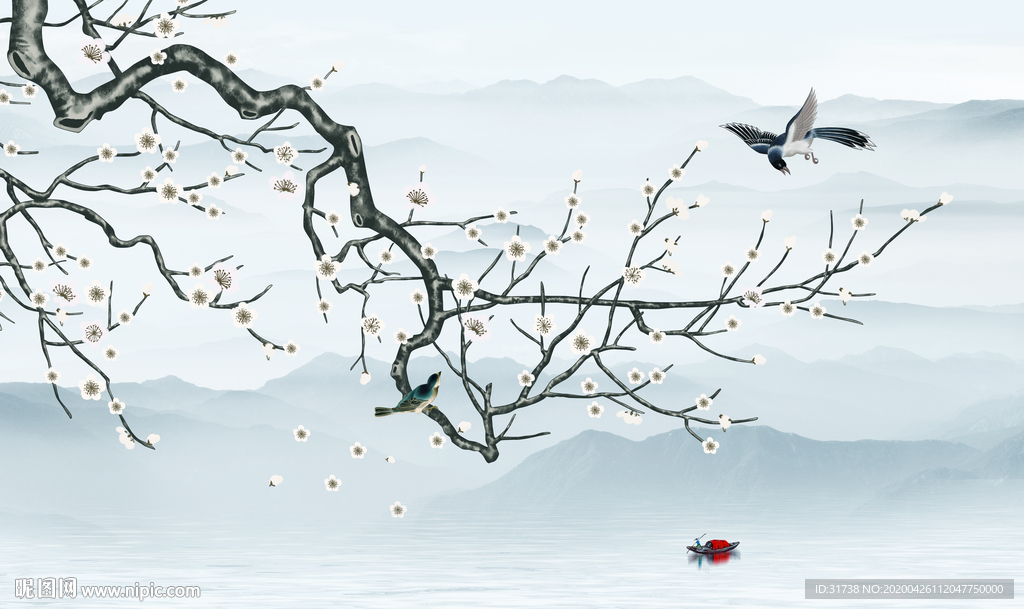 水墨山水画