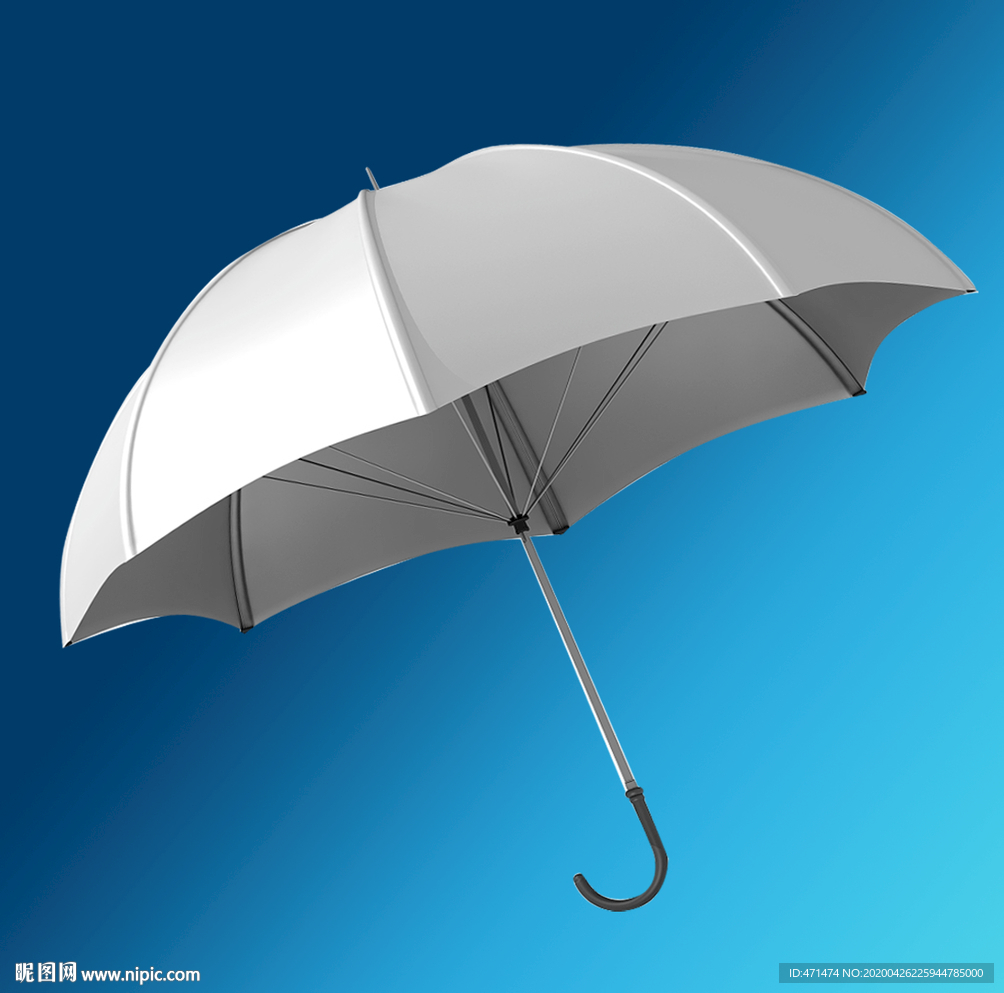 银色伞