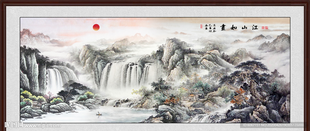 山水画国画山水画