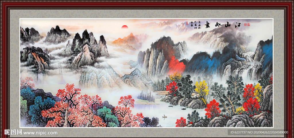 山水画国画山水画