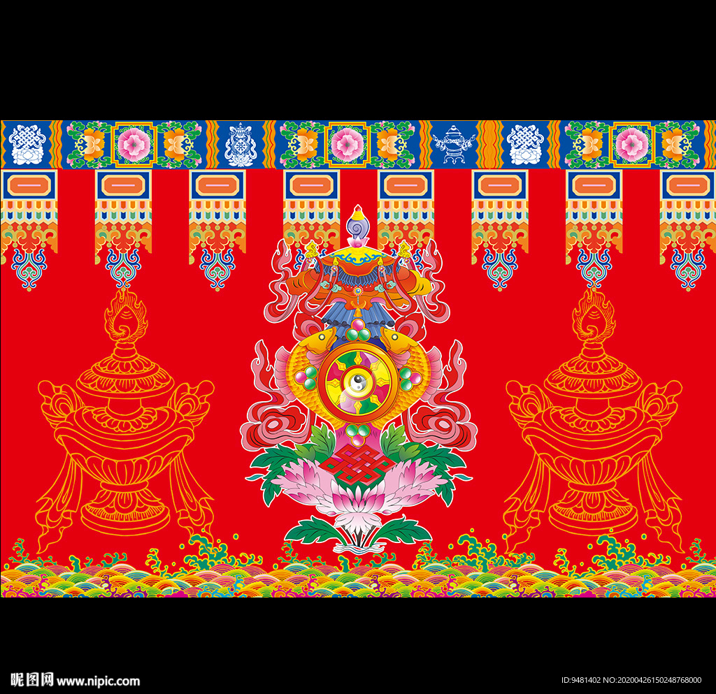 藏饰素材婚礼背景