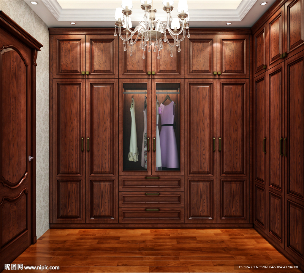 全屋定制 高清衣柜 衣帽间图
