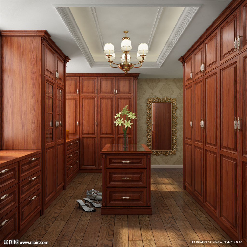 全屋定制 高清衣柜 衣帽间图