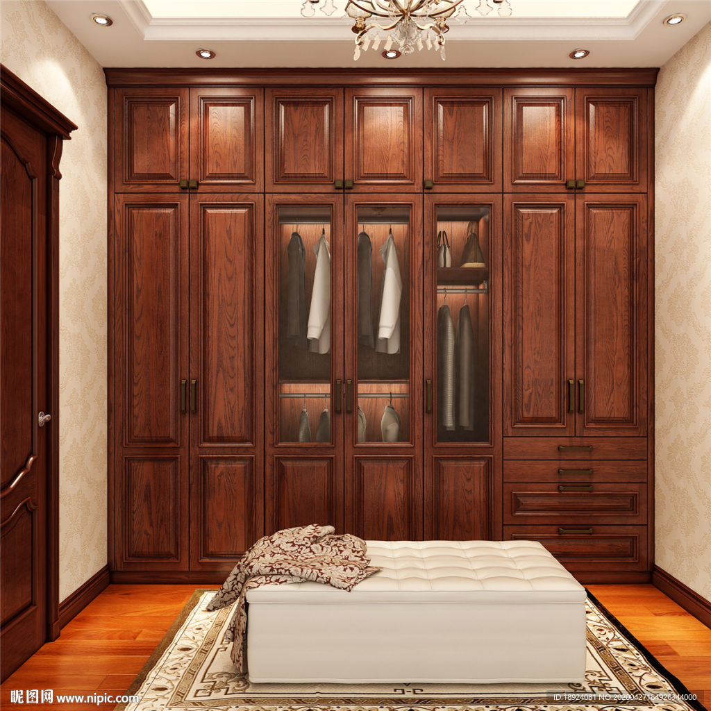 全屋定制 高清衣柜 衣帽间图