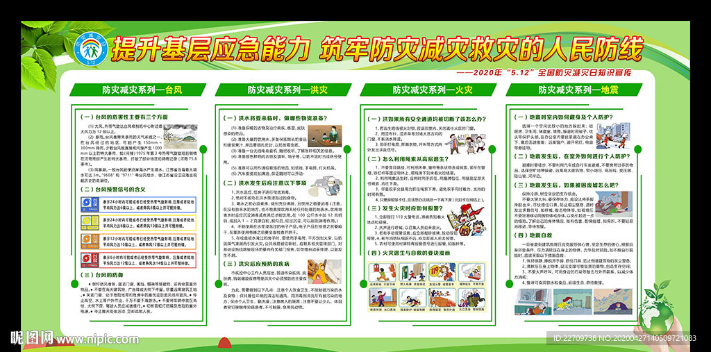 2020防灾减灾日宣传展板