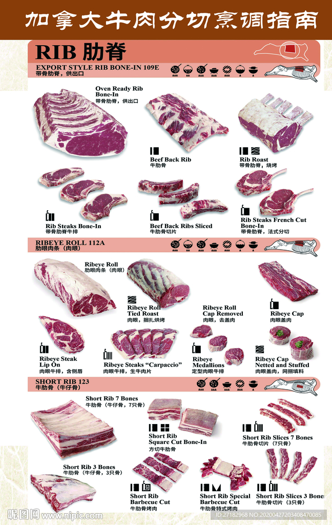 牛肉分解图