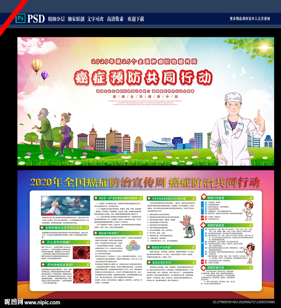 癌症预防 展板