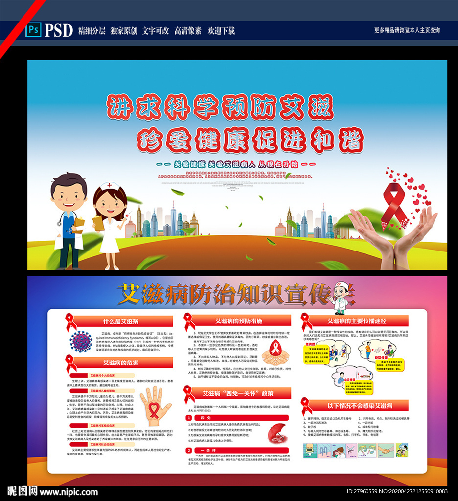 艾滋病宣传栏 展板