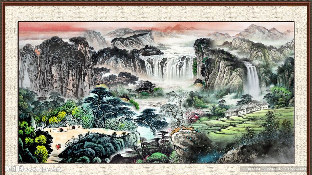 中堂画山水