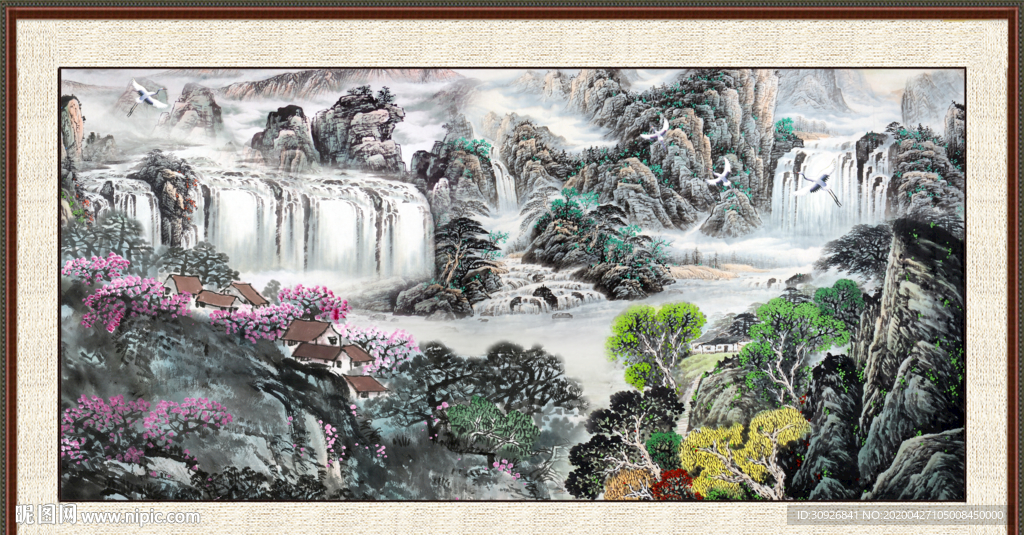 中堂画山水