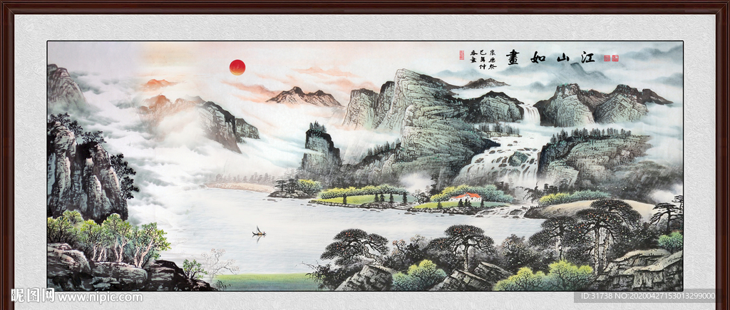 山水画国画山水画