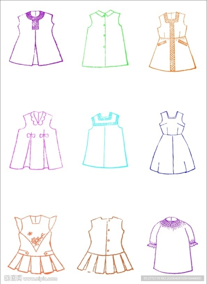 女童裙子  服装设计