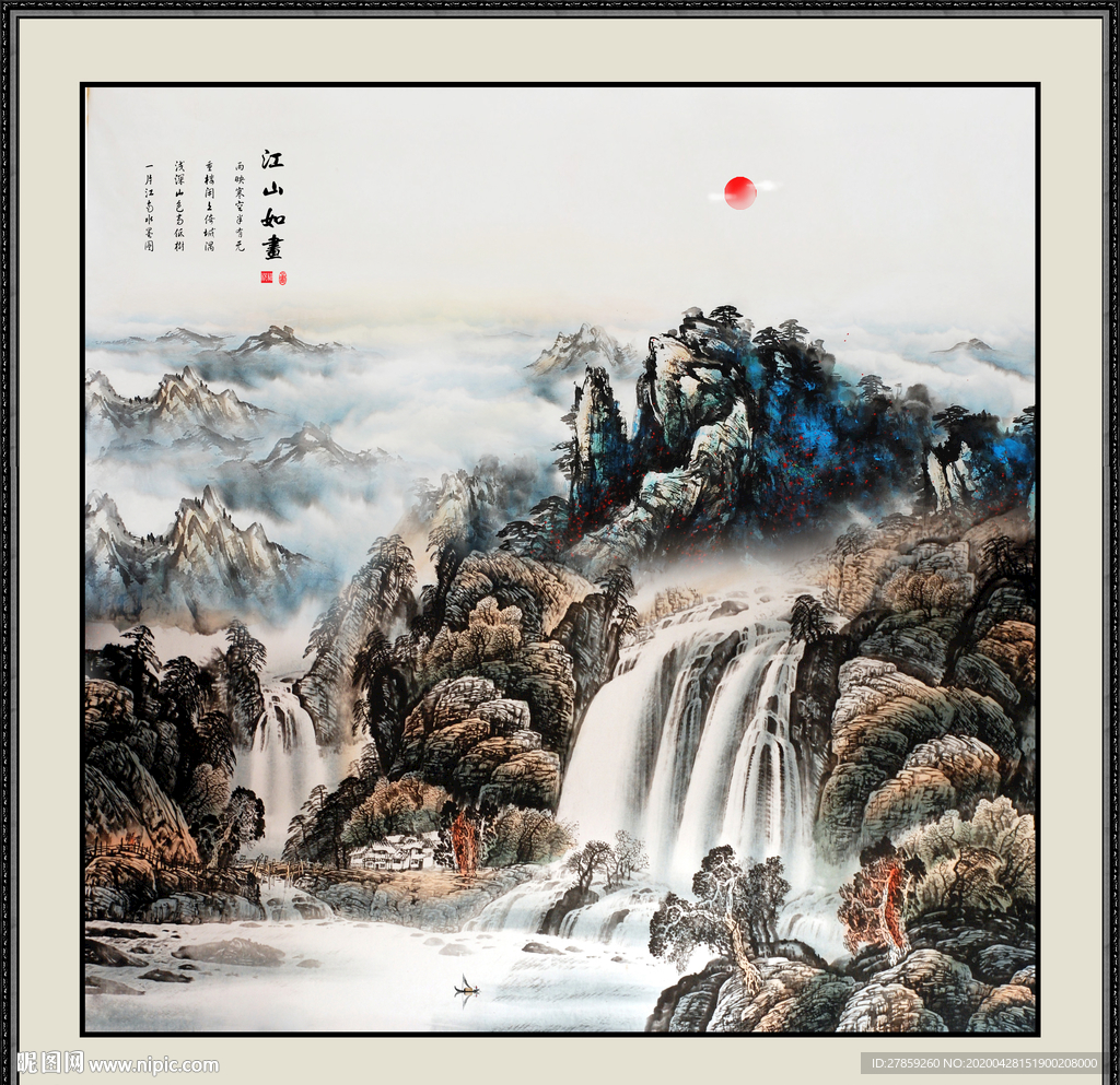 山水画国画山水画