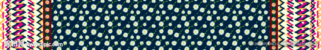 花卉 双边 民族风 网布 设计