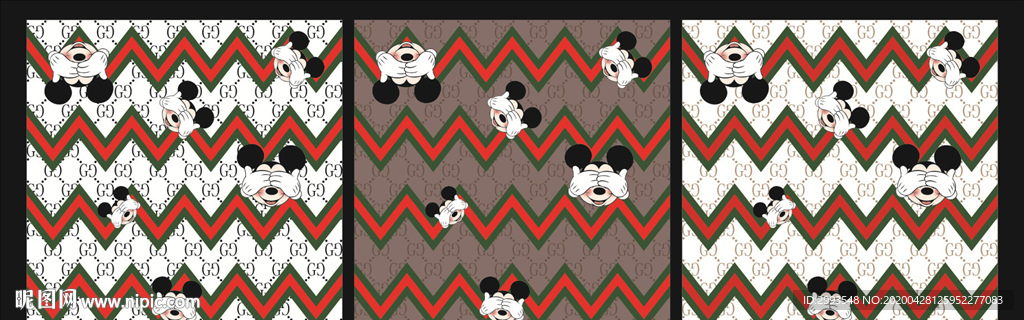 米奇古驰大牌数码印花图片