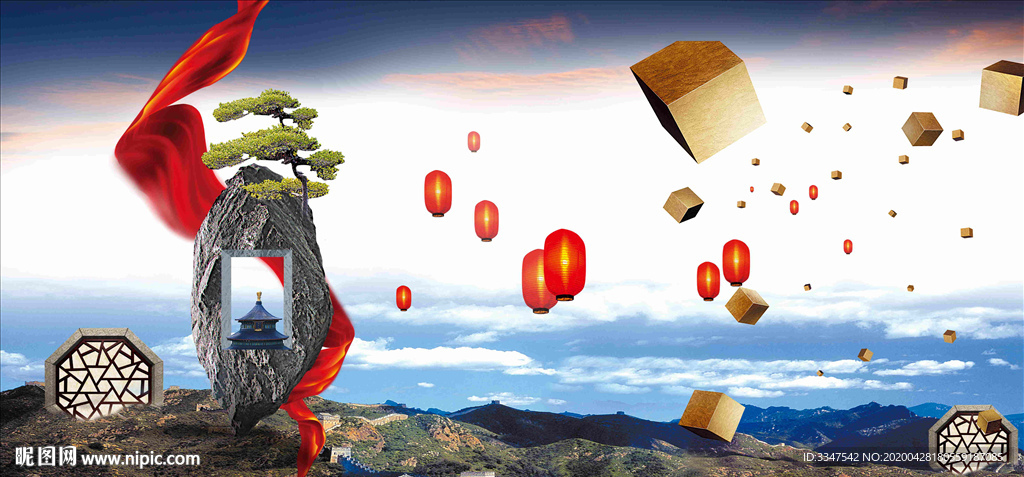 文化传承 背景画