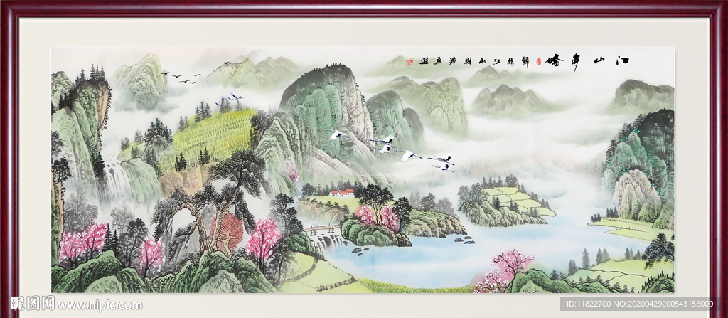 聚宝盆国画