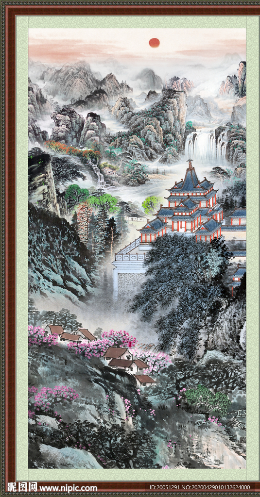 竖幅中国画