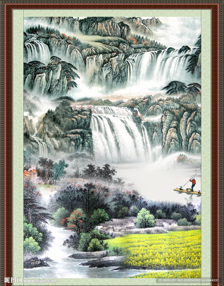 竖幅中国画