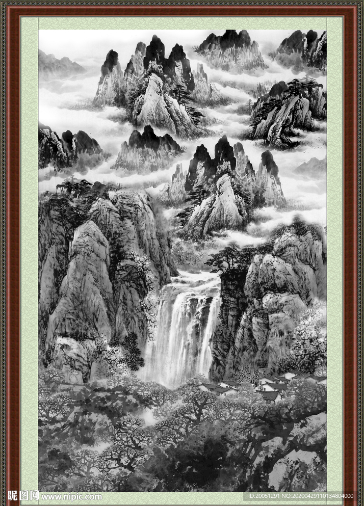 竖幅中国画