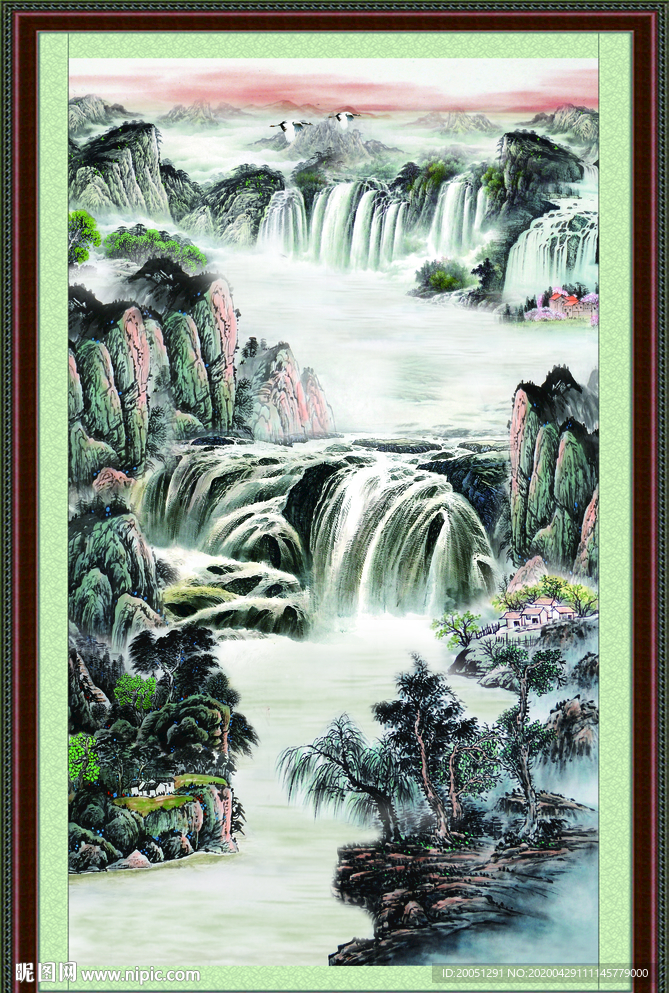 竖幅中国画