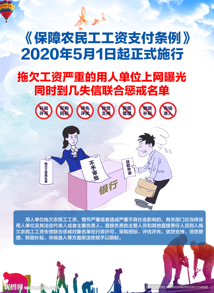 农民工工资支付保障海报