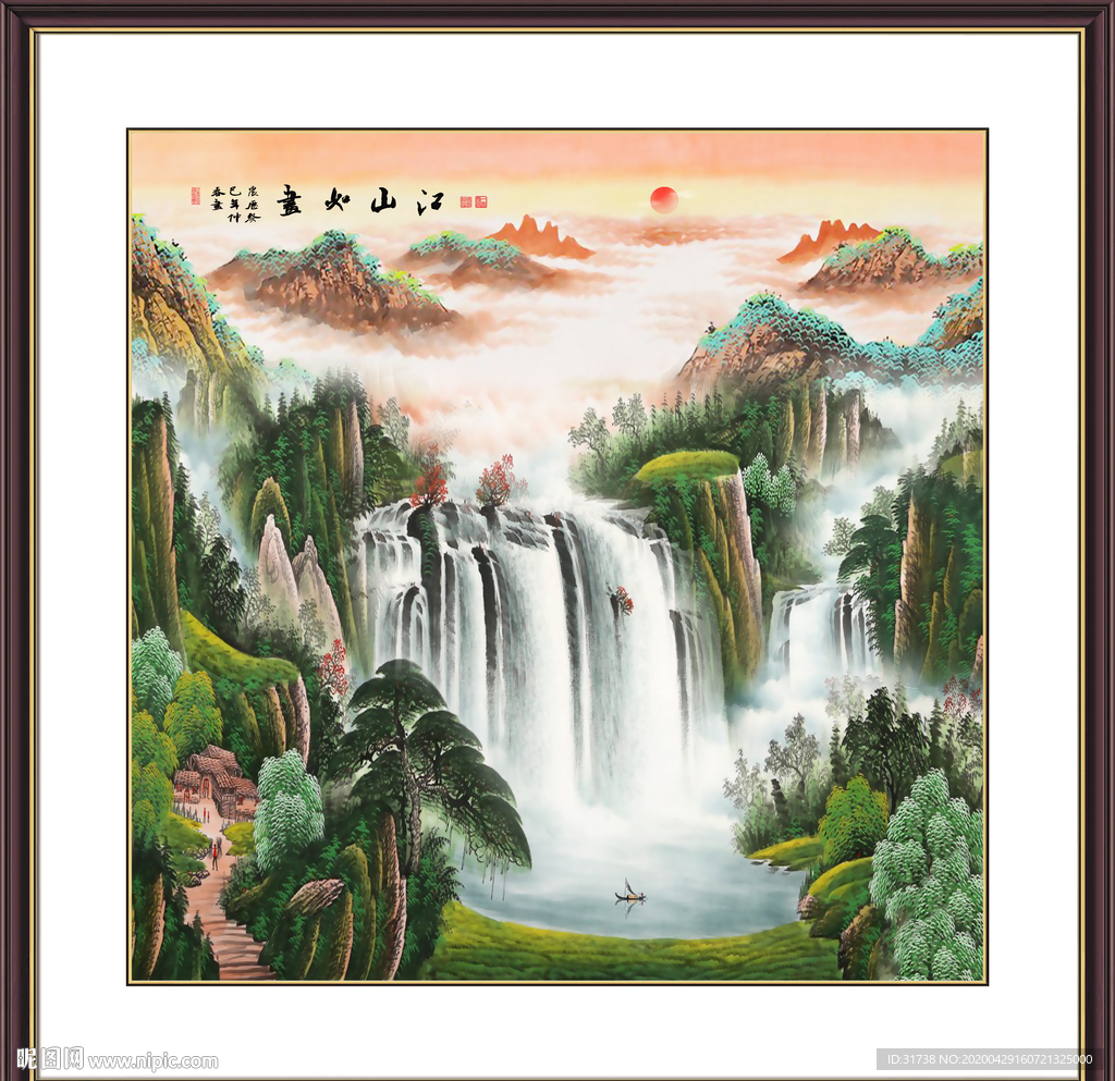 山水画国画山水画
