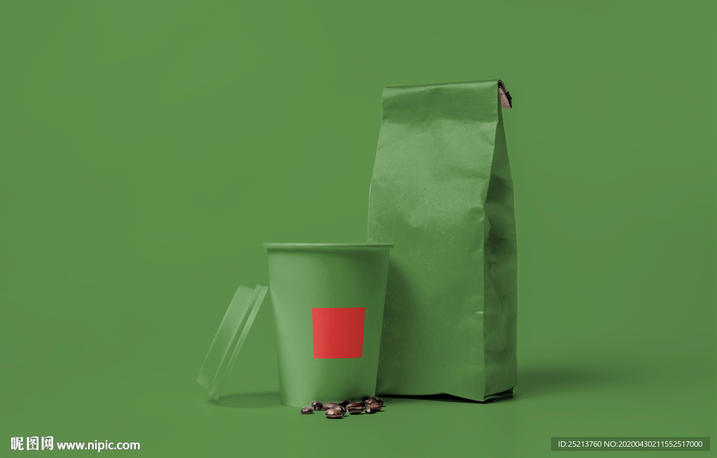 咖啡杯子纸袋样机