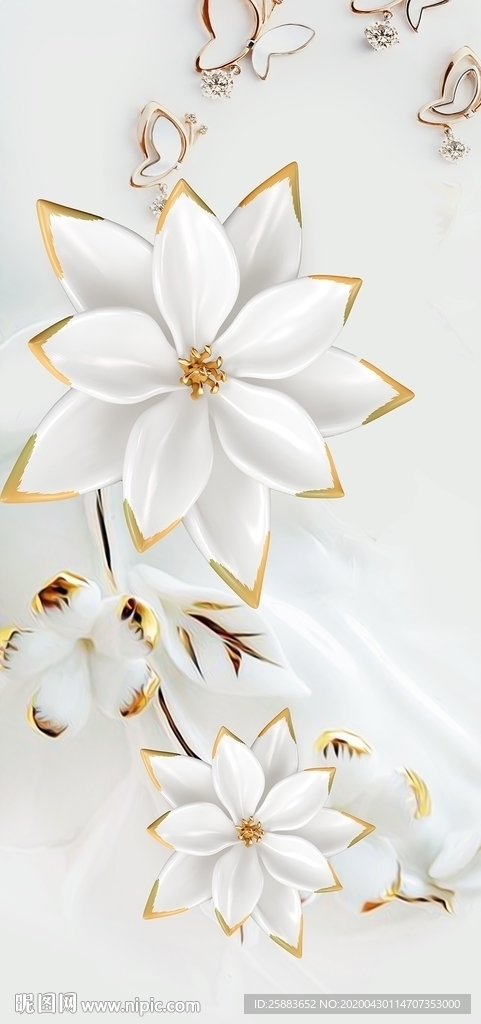 蝶恋花浮雕玄关背景