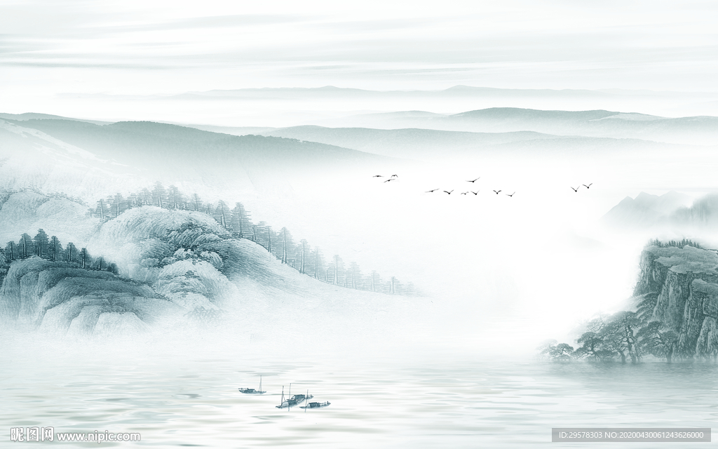 大气新山水爆款画 TIF分层