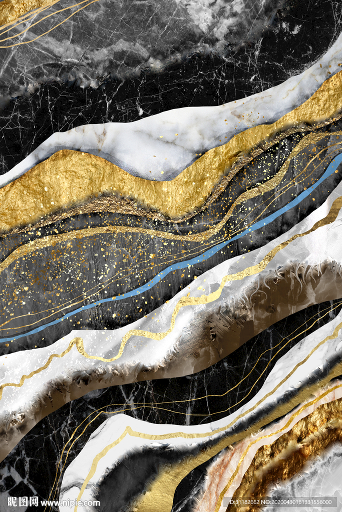 抽象大理石纹装饰画