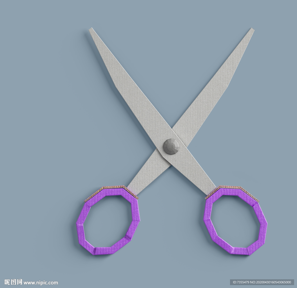 手工剪刀图标（紫色）