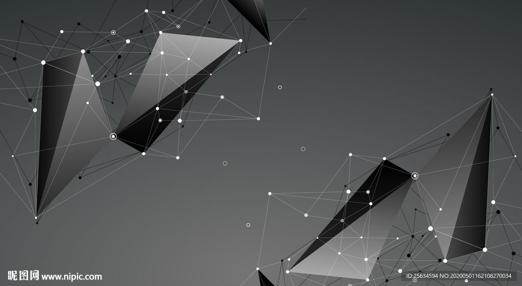 黑灰简洁立体背景
