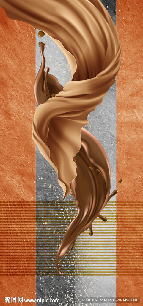 金色线条玄关背景墙