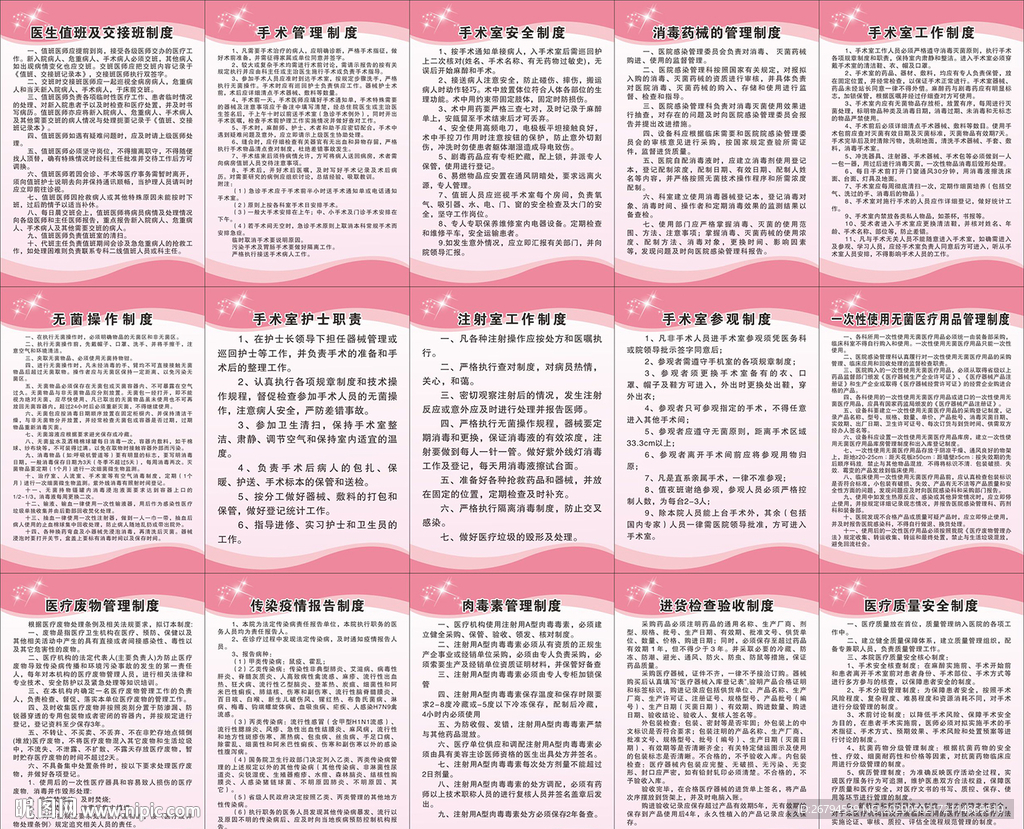 整形医院制度牌大全