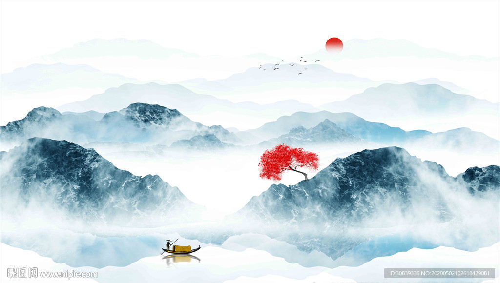 山水画国画山水画