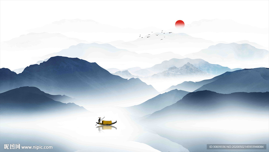 水墨山水画