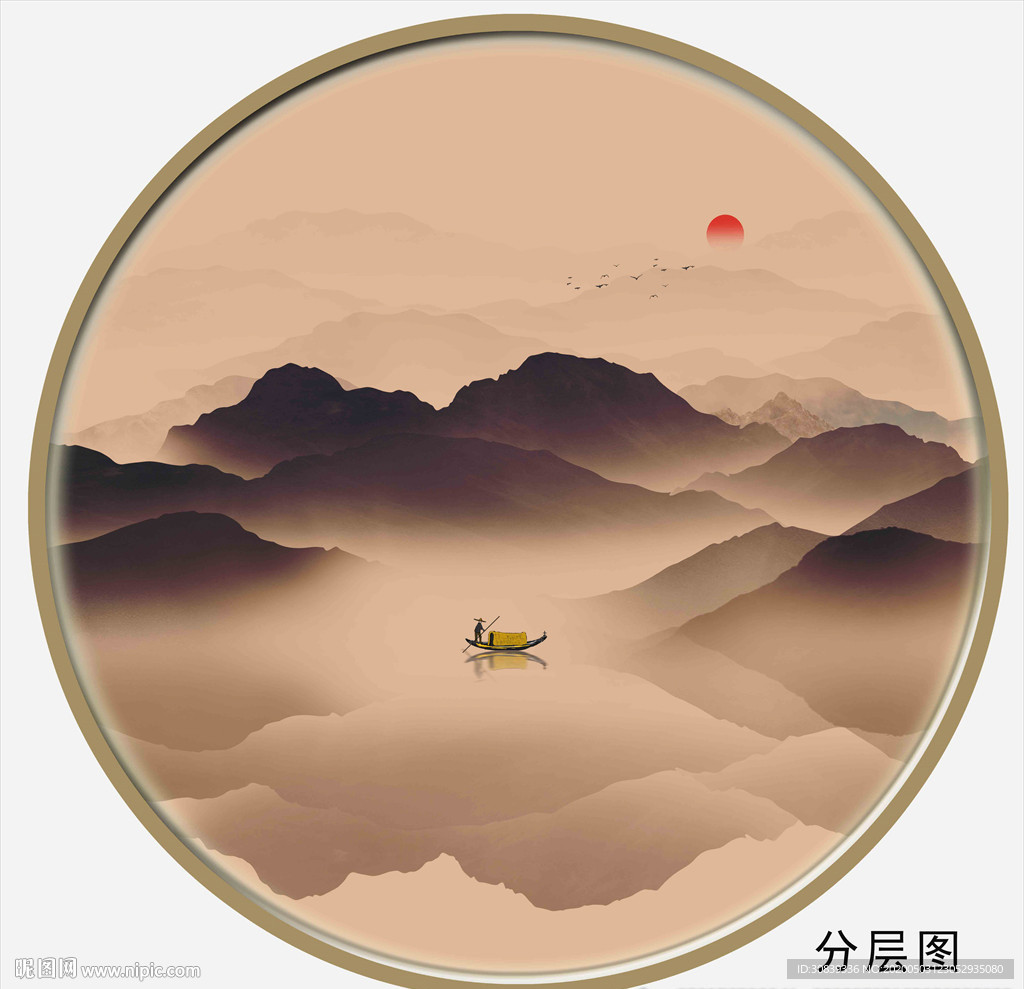 古典山水 复古水墨画
