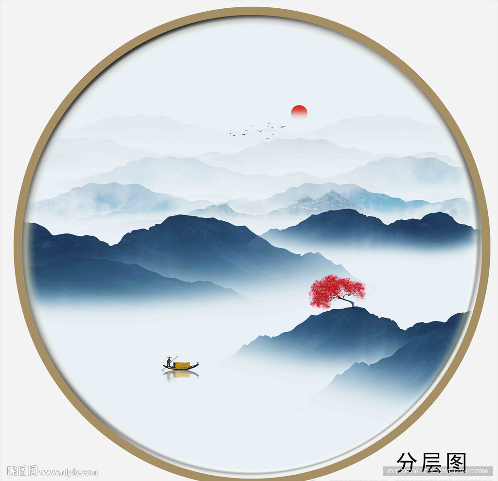 水墨山水画