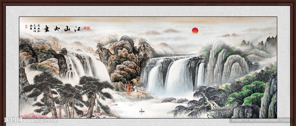 山水画国画山水画