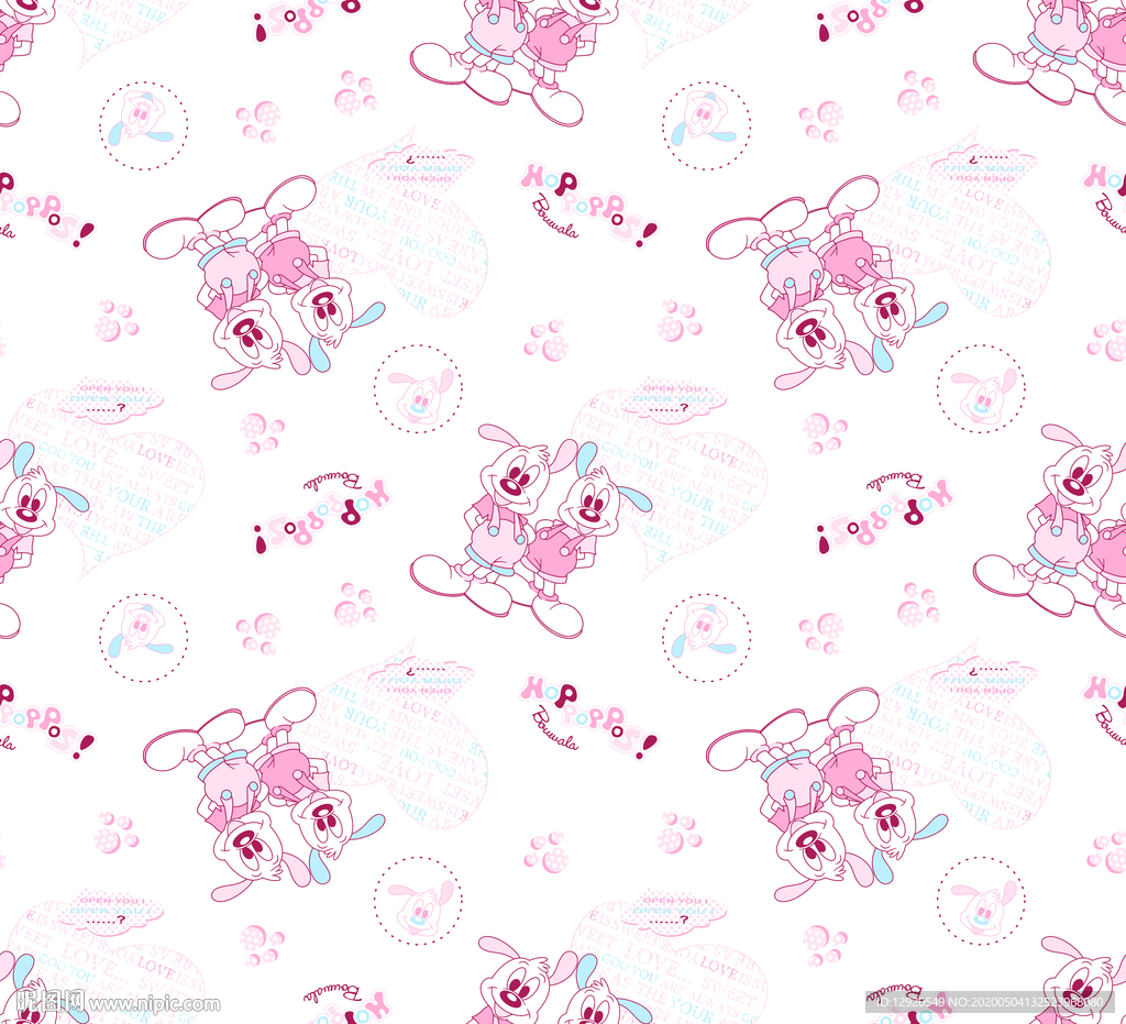 大牌睡衣可爱卡通兔子图案