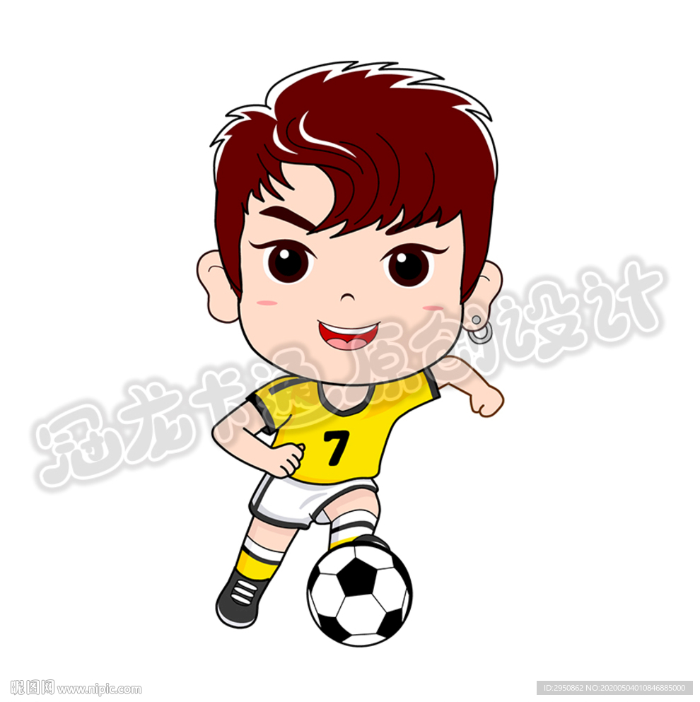 帅气足球男孩设计图__动漫人物_动漫动画_设计图库_昵图网nipic.com