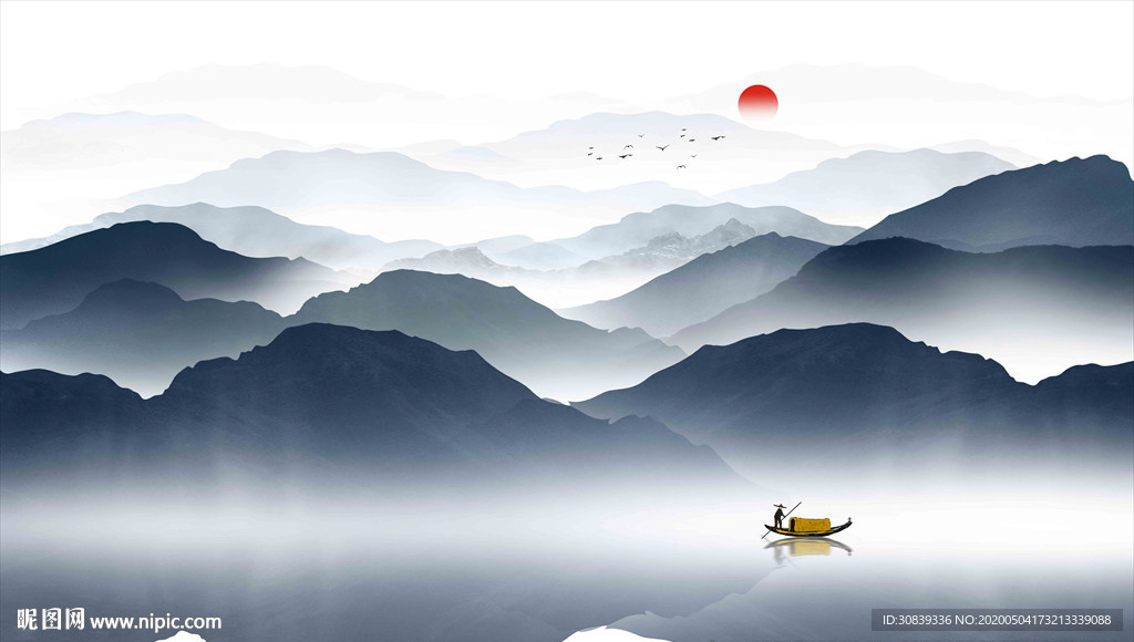 禅意水墨画