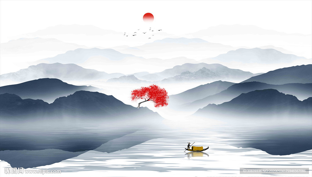水墨山水画