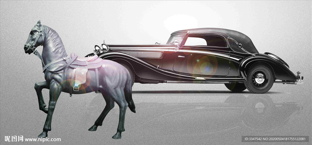 香车宝马 背景画