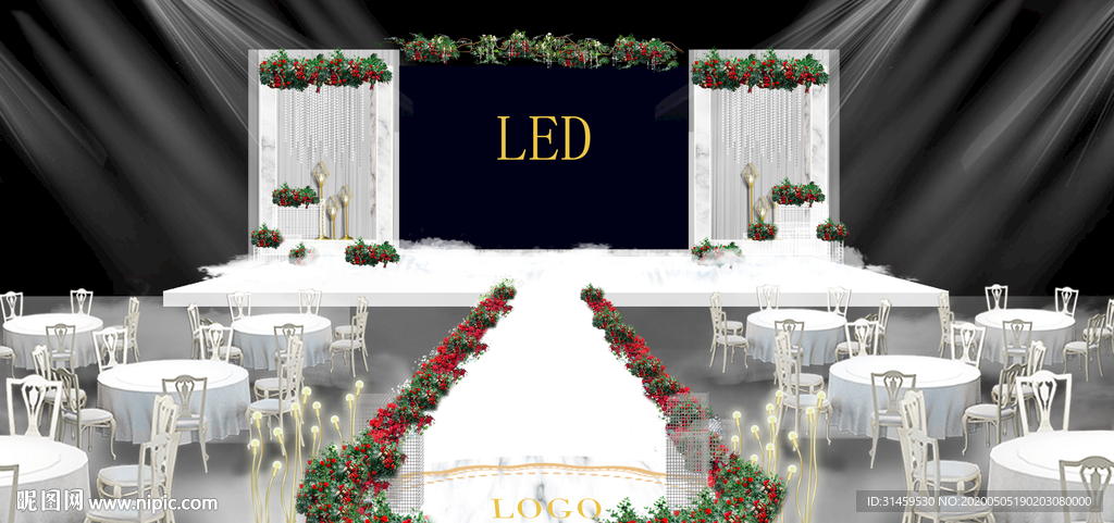 大理石主题婚礼设计图片